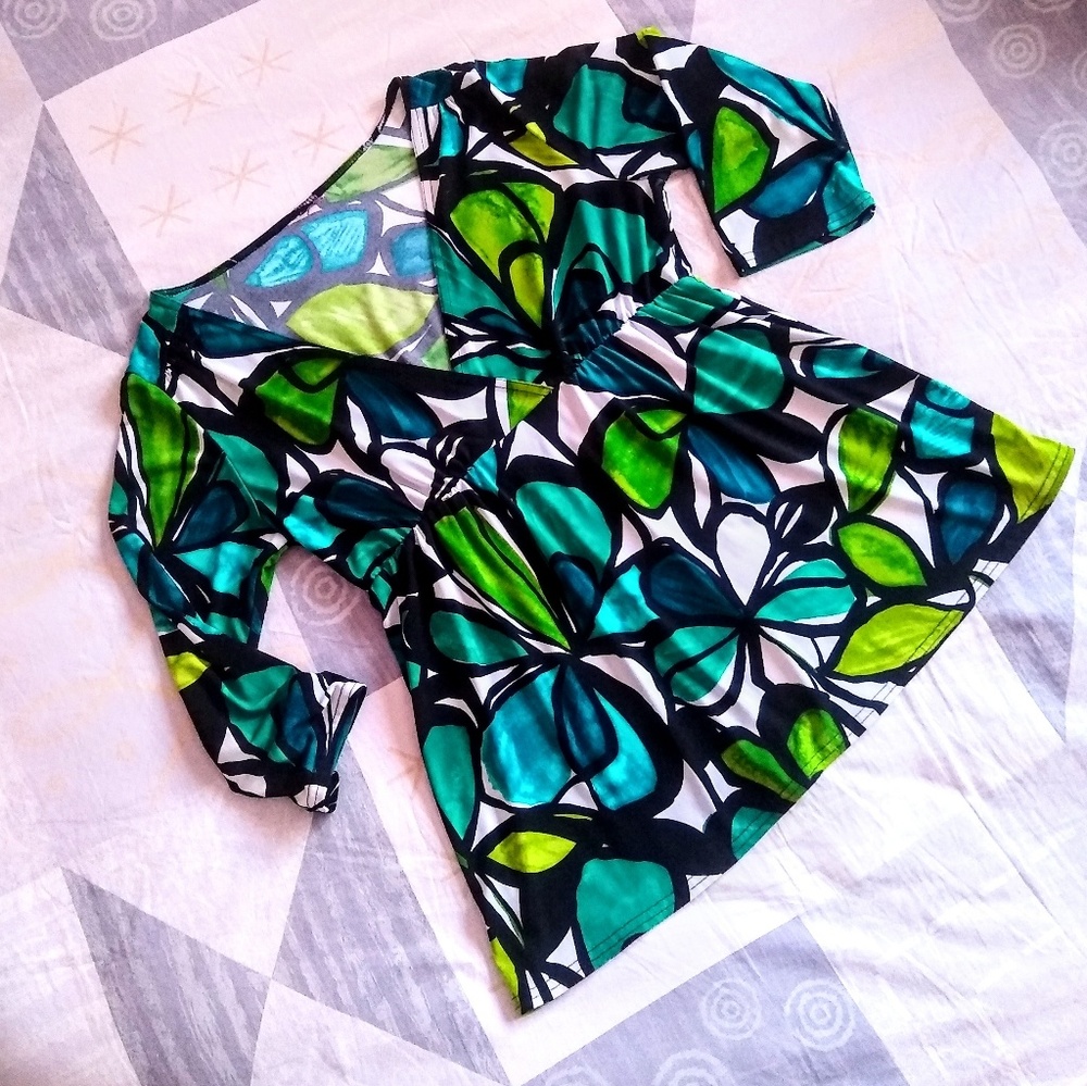 3/4 Sleeve Retro Style Top